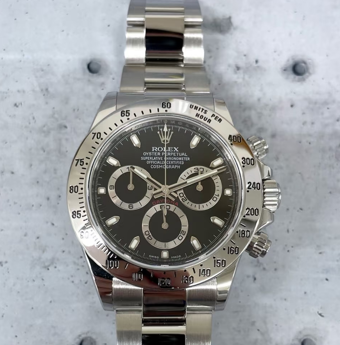 Opulent replica on wrist